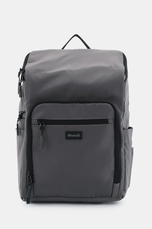 Himawari Nylon Waterproof Backpack Bag Dark Gray One Size - Fashorio