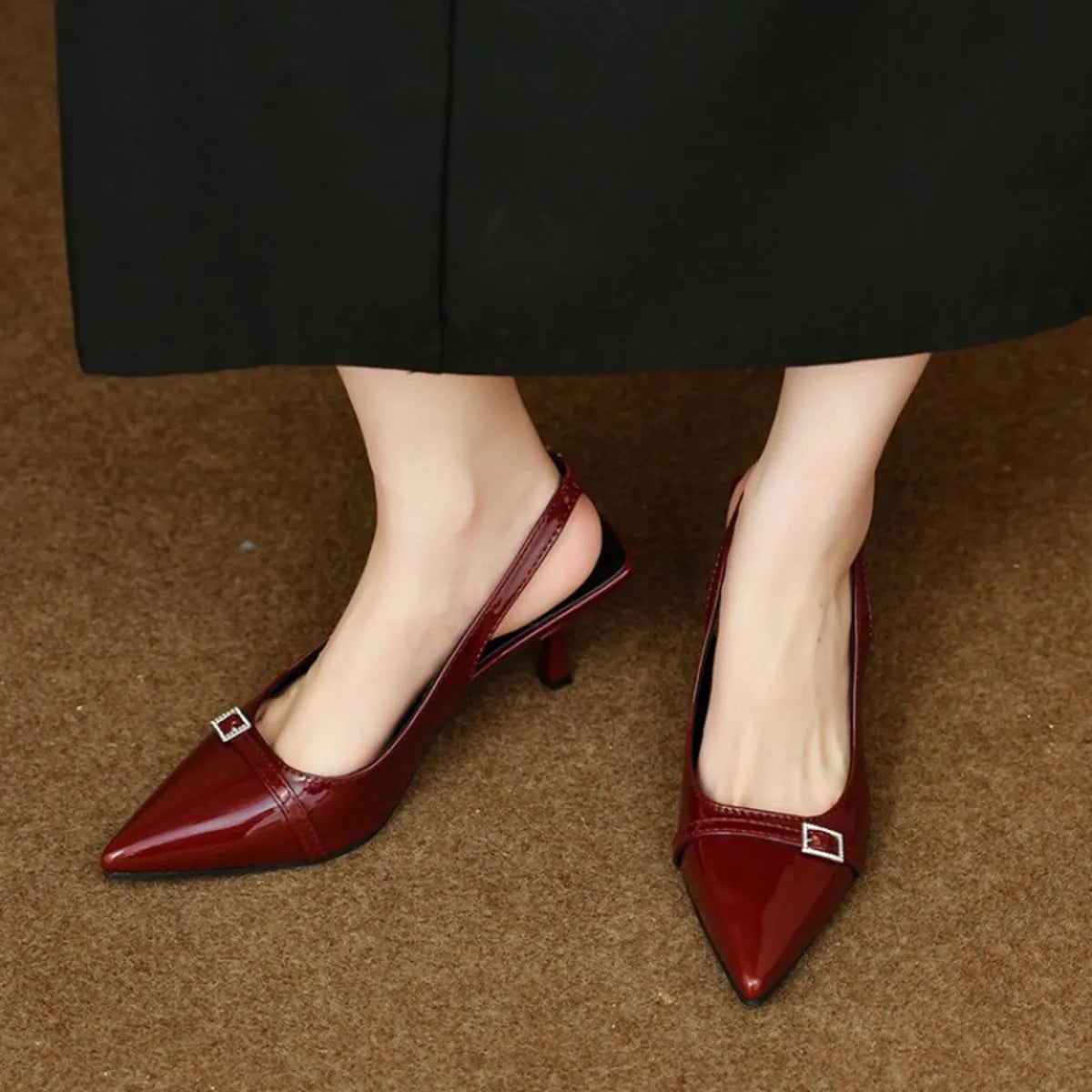 Pointed Toe Slingback Pumps - Fashorio
