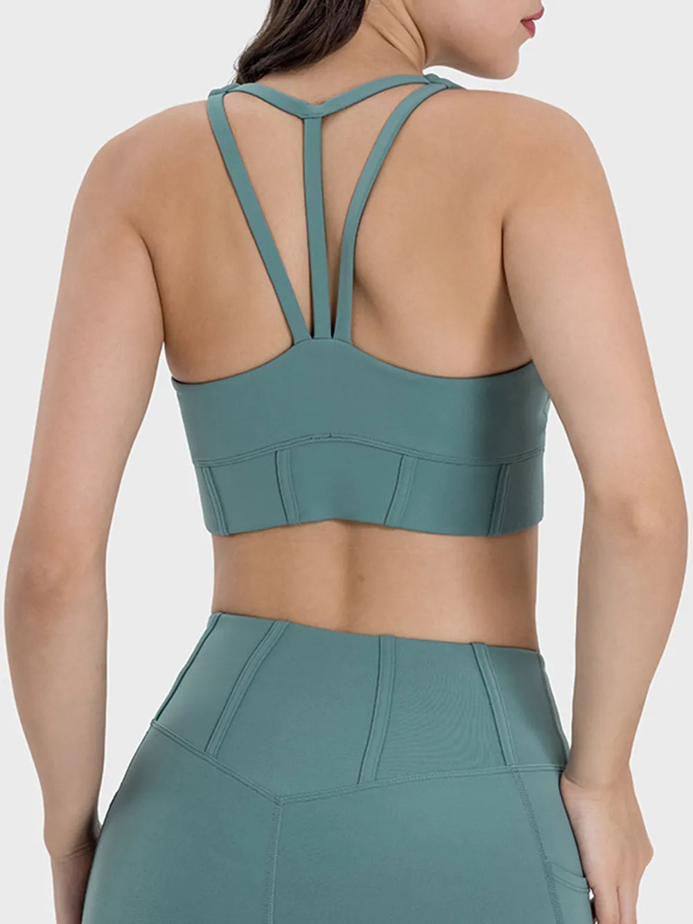 Millennia Square Neck Wide Strap Active Tank - Fashorio