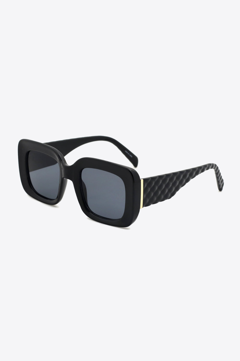 Square Polycarbonate UV400 Sunglasses Black One Size - Fashorio