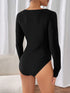Perfee Scoop Neck Long Sleeve Bodysuit - Fashorio
