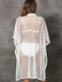 Sheer Mesh Button Up Cover Up - Fashorio