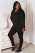 Basic Bae Full Size V-Neck Soft Rayon Long Sleeve Top and Pants Lounge Set - Fashorio