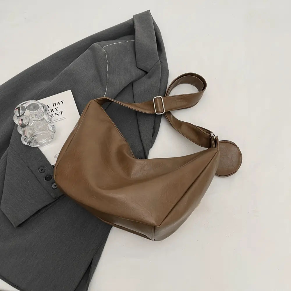 PU Leather Crossbody Bag with Small Purse - Fashorio
