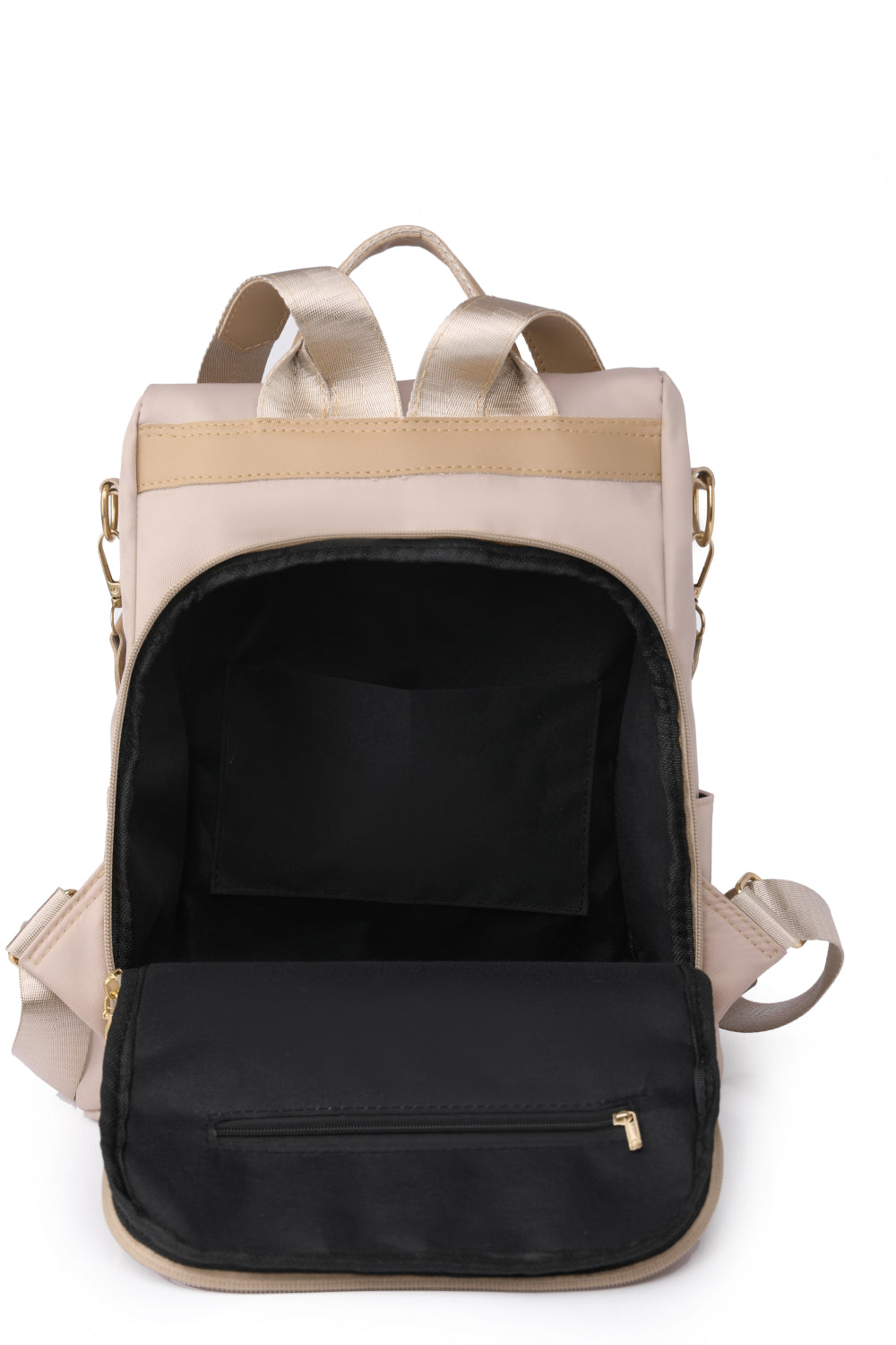 Zipper Pocket Beaded Backpack - Fashorio