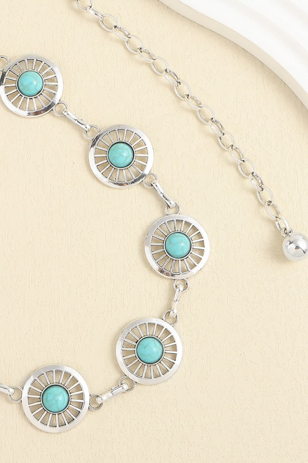 Vintage Turquoise Alloy Belt - Fashorio
