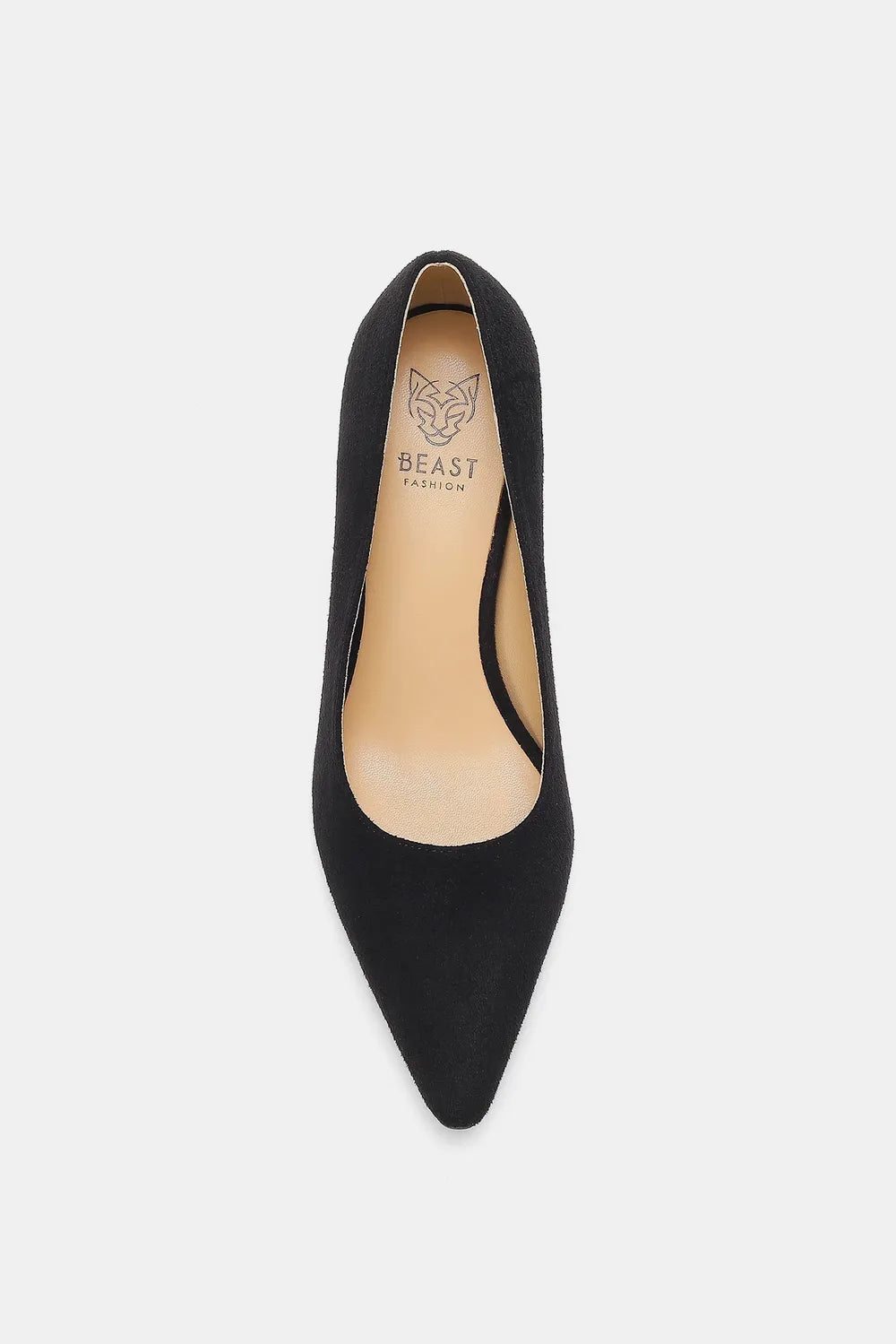 Beast Fashion Faux Suede Point Toe Pumps - Fashorio
