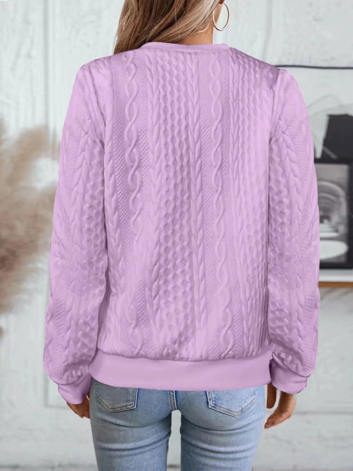 Texture Zip Up Long Sleeve Jacket - Fashorio