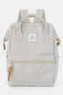Himawari Waterproof Canvas Backpack Bag with Side Pockets Light Gray One Size - Fashorio