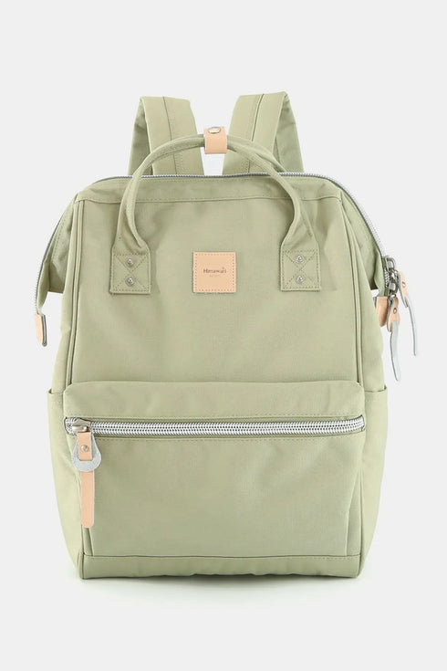 Himawari Water Resistant Canvas Backpack Bag with Side Pockets Pistachio One Size - Fashorio