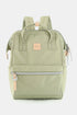 Himawari Water Resistant Canvas Backpack Bag with Side Pockets Pistachio One Size - Fashorio