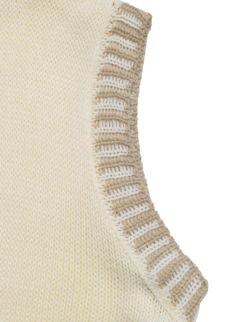 Button Up V-Neck Sweater Vest - Fashorio