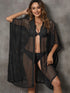 Sheer Mesh Button Up Cover Up - Fashorio