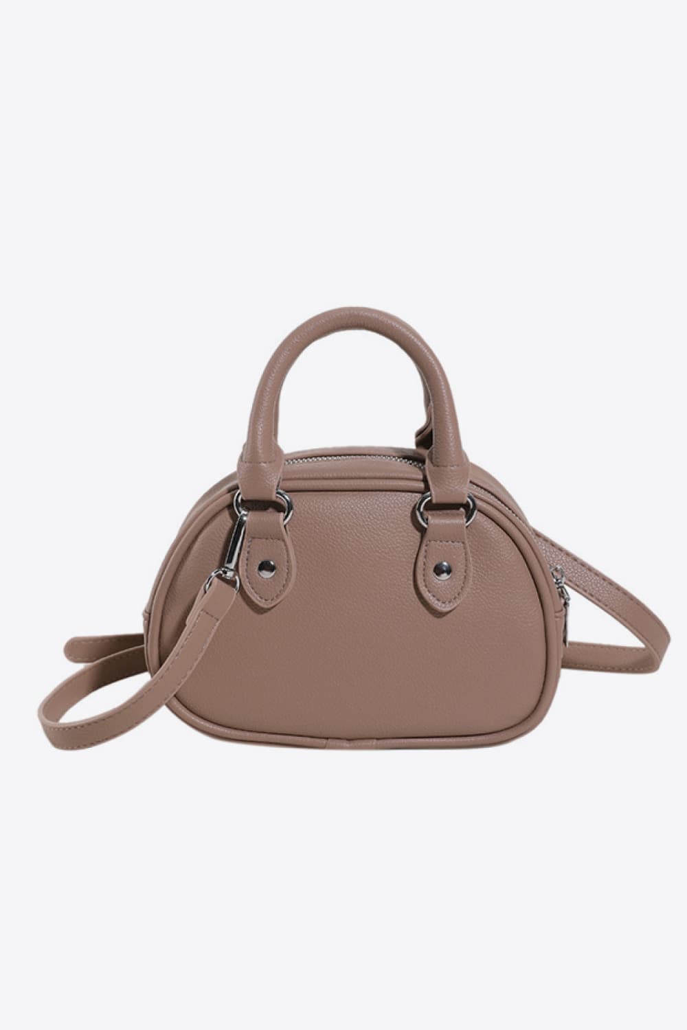 PU Leather Handbag Mocha One Size - Fashorio