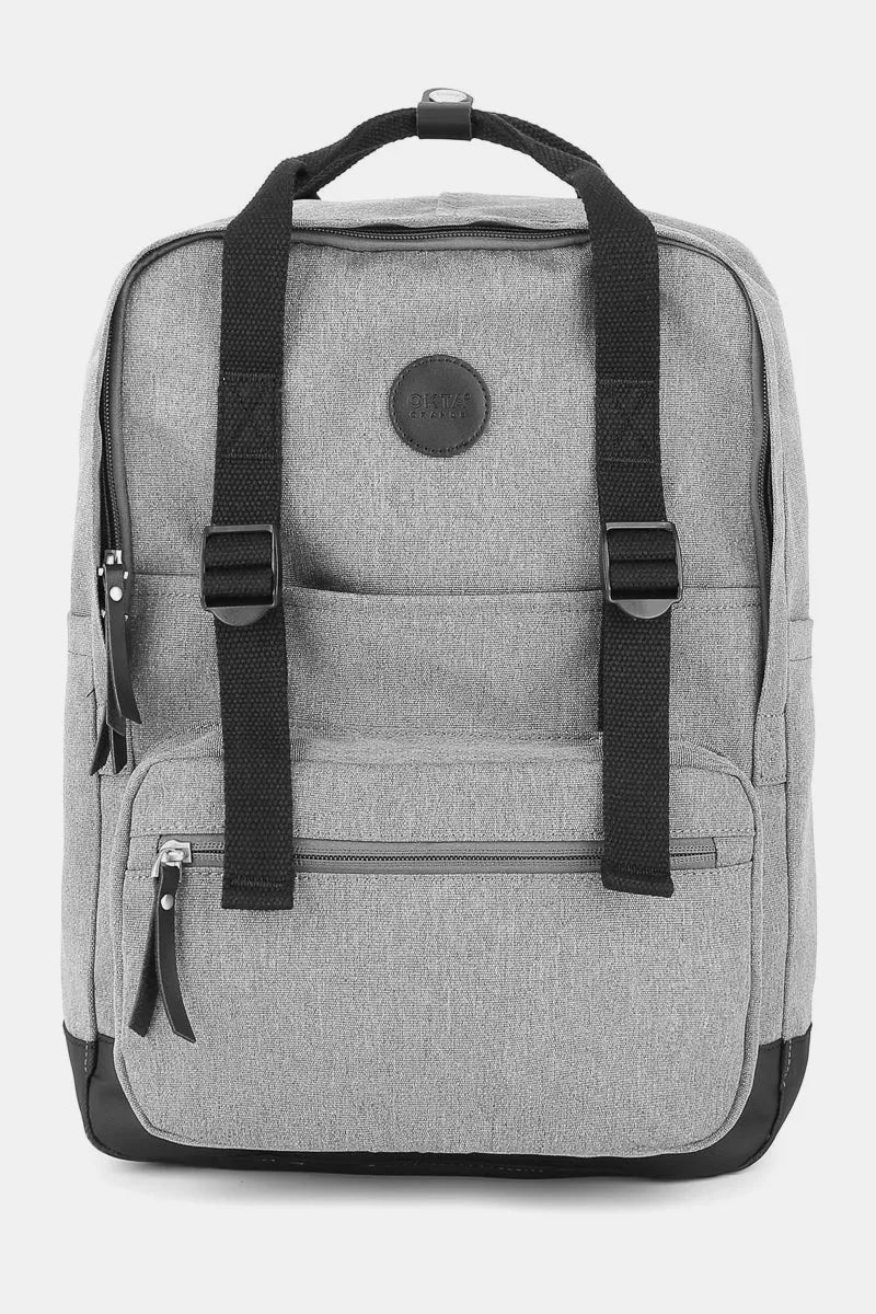 Himawari Waterproof Canvas Backpack Bag with Side Pockets Gray One Size - Fashorio