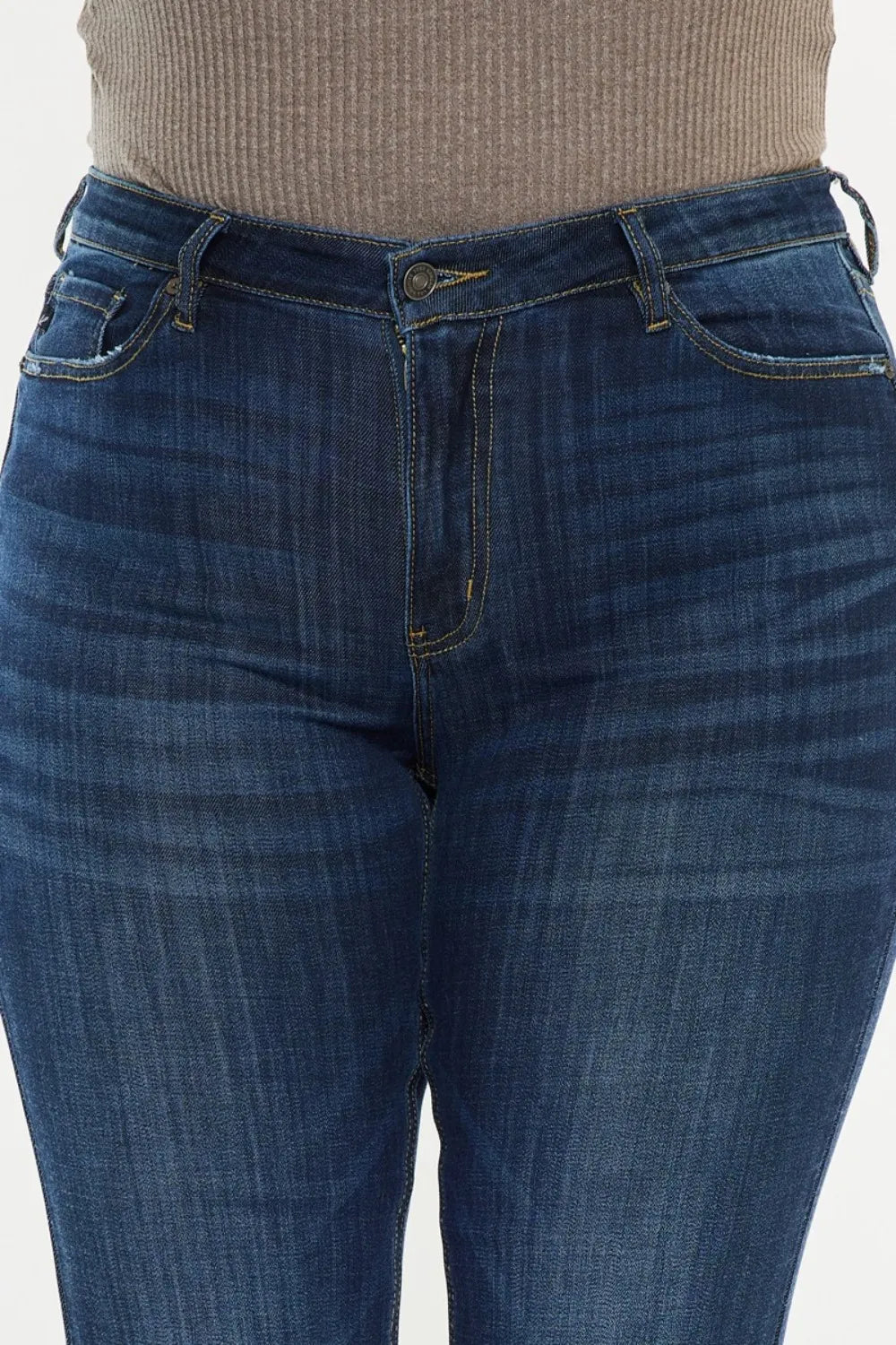 Kancan Full Size Mid Rise Flare Jeans - Fashorio