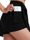 High Waist Active Skirt with Lining Black - Fashorio