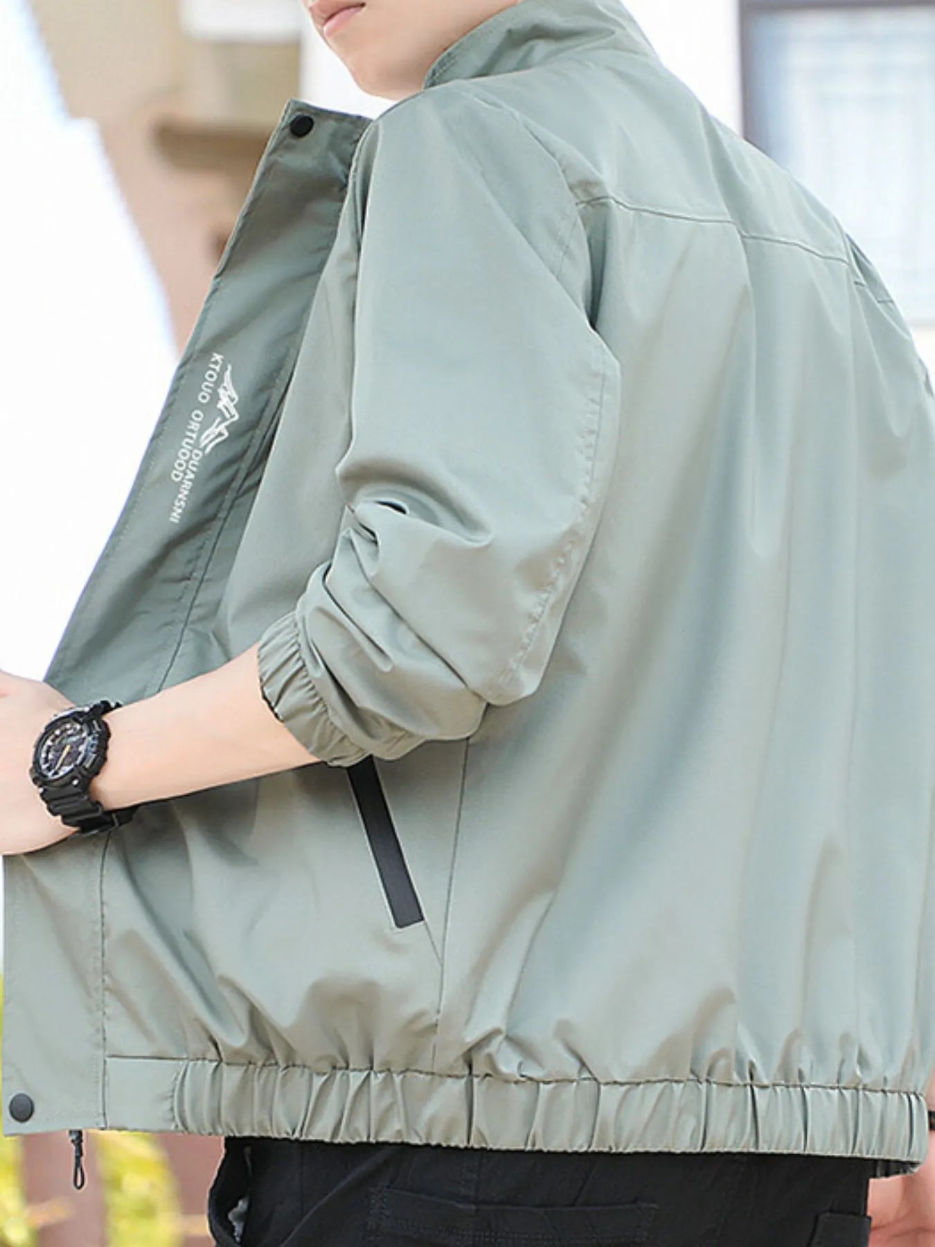Men's Plus Size Zip Up Long Sleeve Jacket - Fashorio