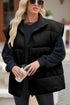 Zip Up Puffer Vest Coat with Pockets - Fashorio