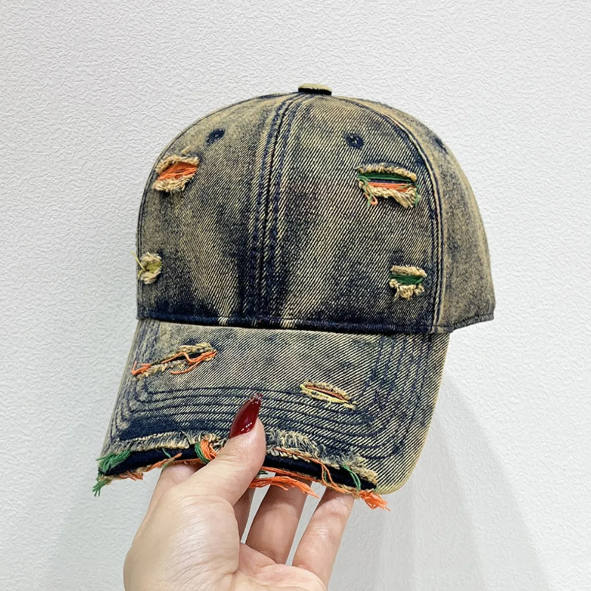 Distressed Adjustable Baseball Cap - Fashorio