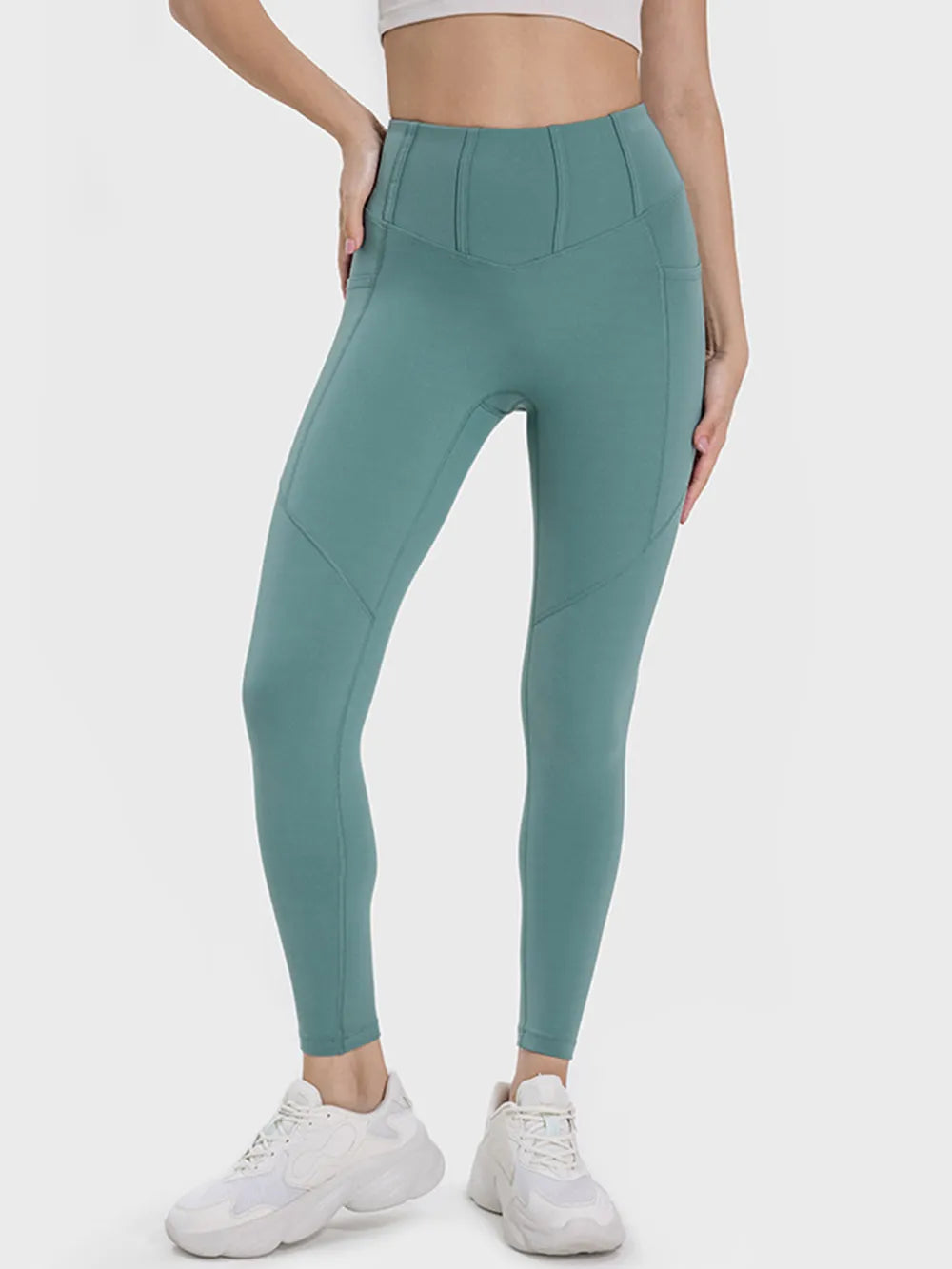 Millennia Pocketed High Waist Active Leggings - Fashorio