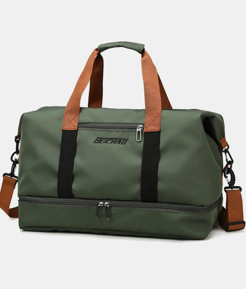 Oxford Cloth Oversize Travel Bag Black Forest One Size - Fashorio