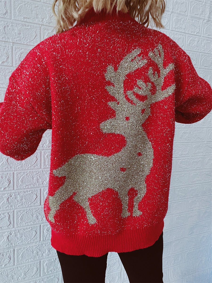 Christmas Element Round Neck Sweater - Fashorio