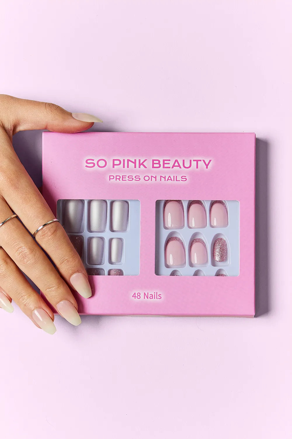 SO PINK BEAUTY Press On Nails 2 Packs Blush Bliss One Size - Fashorio
