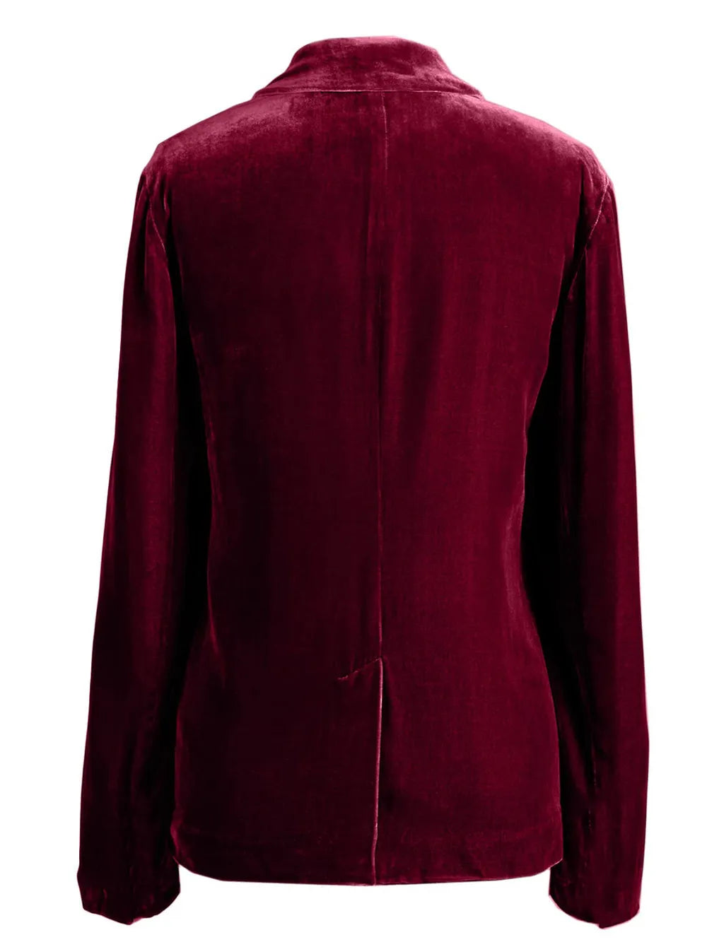 Pocketed Button Up Lapel Collar Blazer - Fashorio