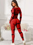 Scoop Neck Long Sleeve Active Jumpsuit - Fashorio