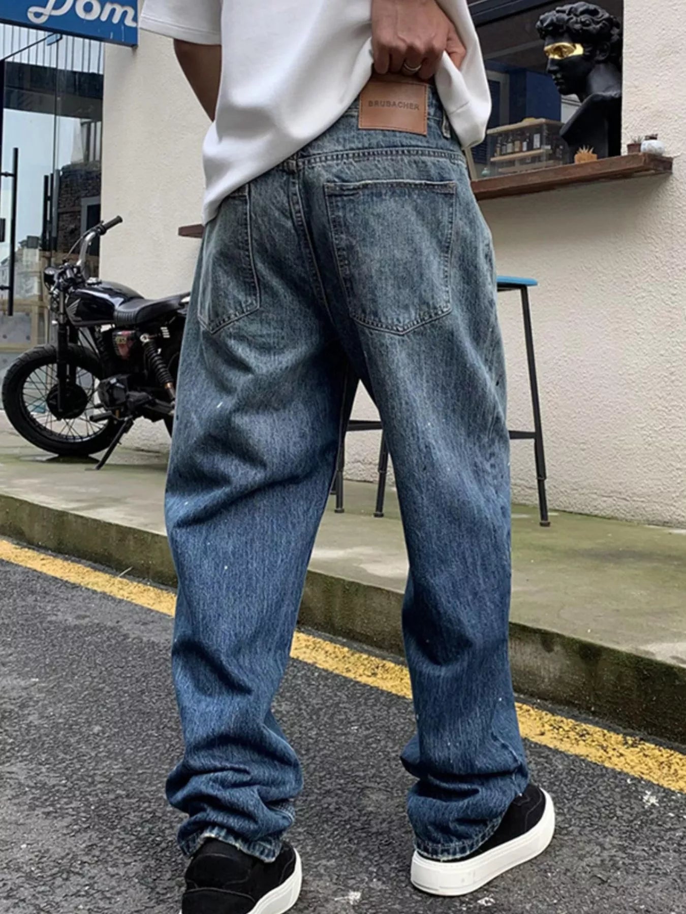 Men's Full Size Wide Leg Jeans Plus Size - Fashorio
