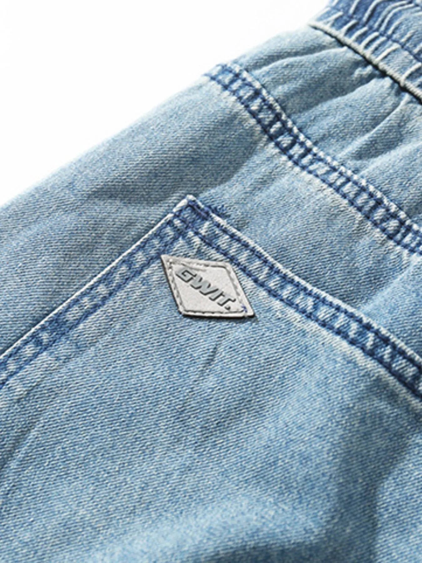 Men's Plus Size Drawstring Denim Shorts - Fashorio