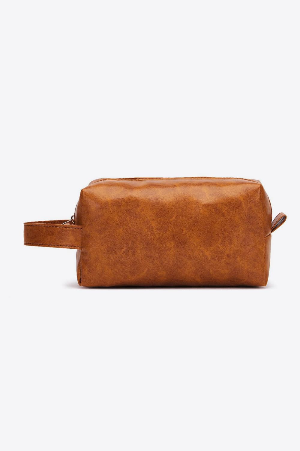 PU Leather Makeup Bag Caramel One Size - Fashorio