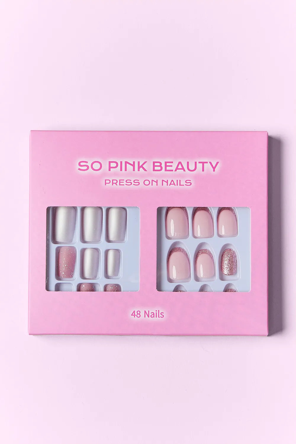 SO PINK BEAUTY Press On Nails 2 Packs - Fashorio