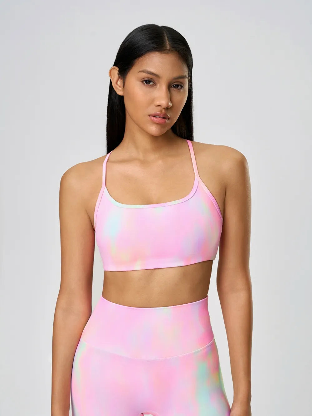 Millennia Crisscross Back Scoop Neck Active Cami with Detachable Chest Pads - Fashorio
