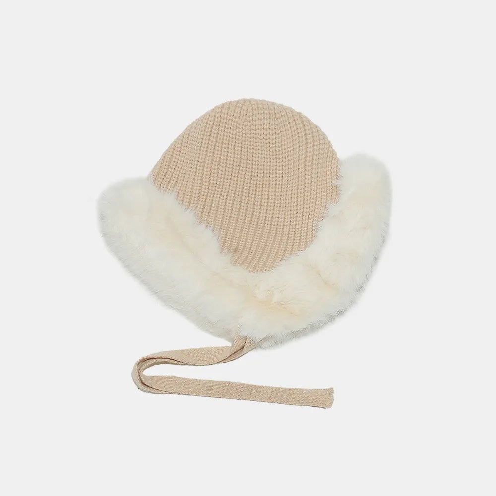 Thermal Tied Fuzzy Winter Hat - Fashorio