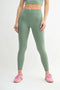 MONO B Venice Cloud Light Contour High-Waisted Leggings MOSS - Fashorio