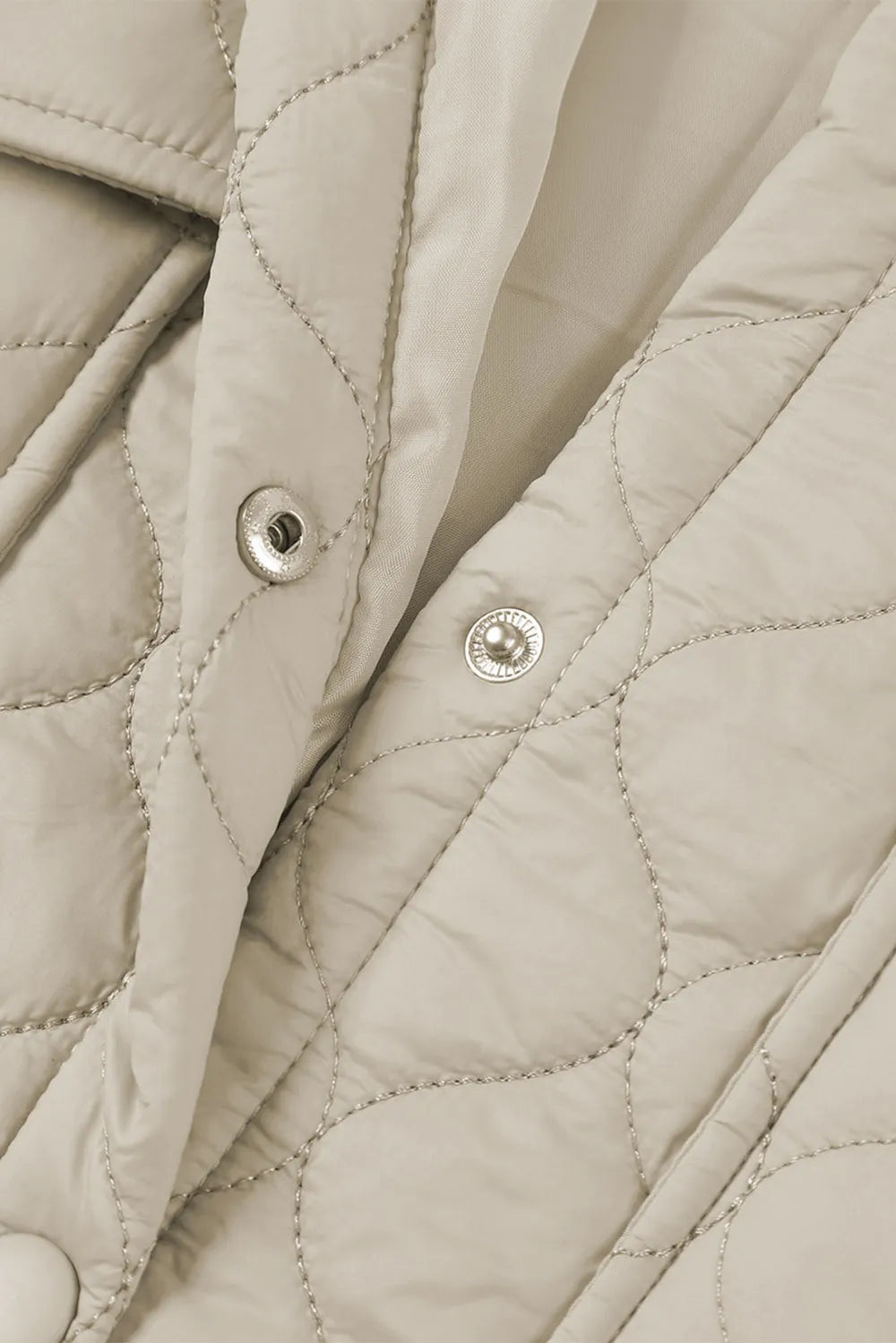 Snap Down Collared Winter Coat - Fashorio