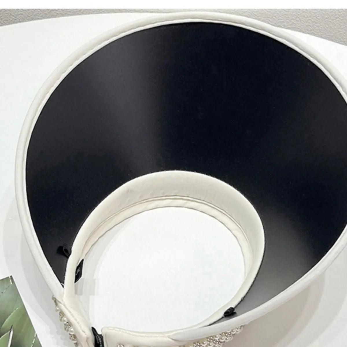 Pearl Detail Sunscreen Hat - Fashorio
