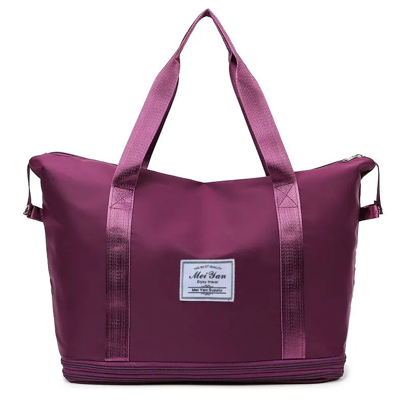Oxford Cloth Travel Bag Plum Purple One Size - Fashorio