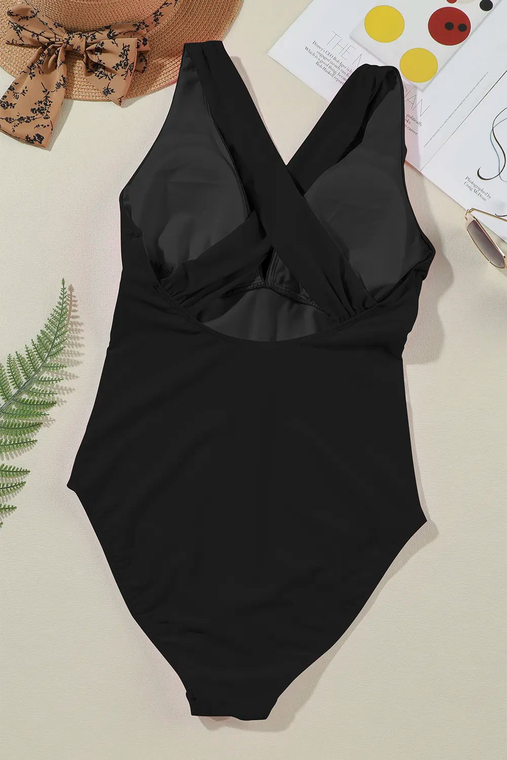 Crisscross Wide Strap One-Piece Swimwear - Fashorio