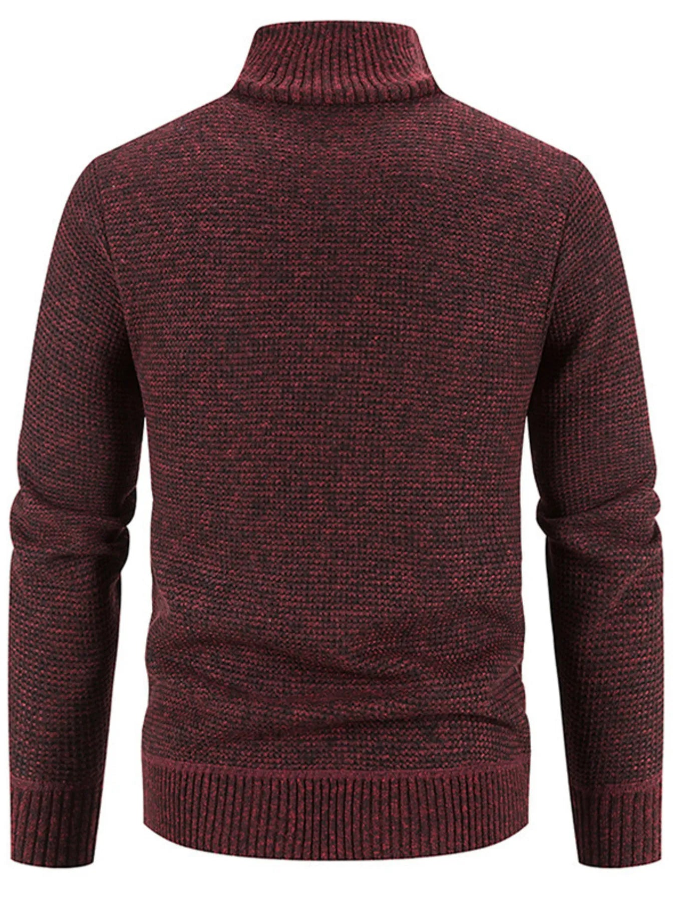Men's Plus Size Quilted Knit Bomber Jacket with Stand Collar - Fashorio