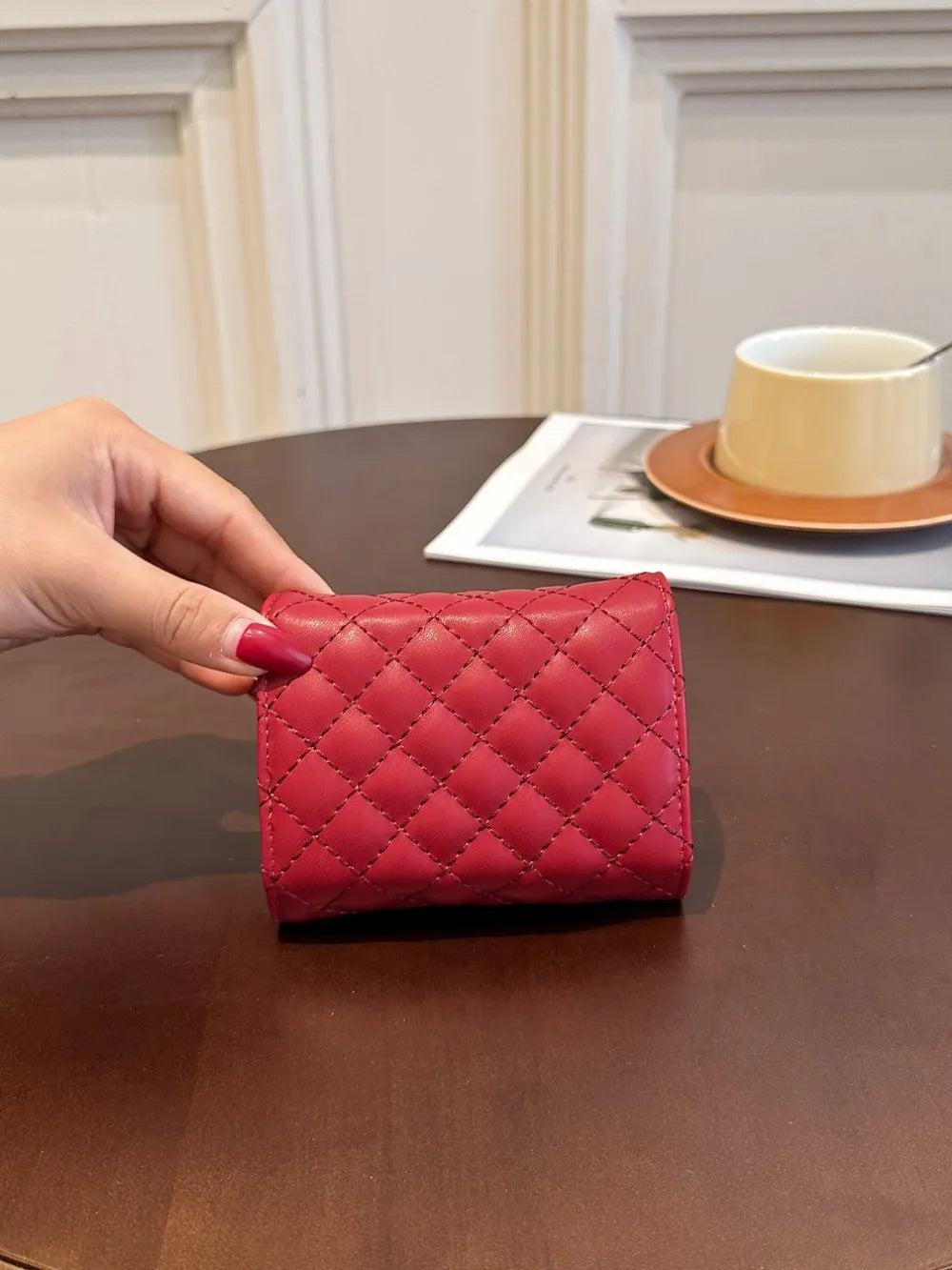 PU Leather Solid Color Wallet - Fashorio