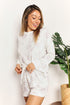 Double Take Floral Long Sleeve Top and Shorts Loungewear Set - Fashorio