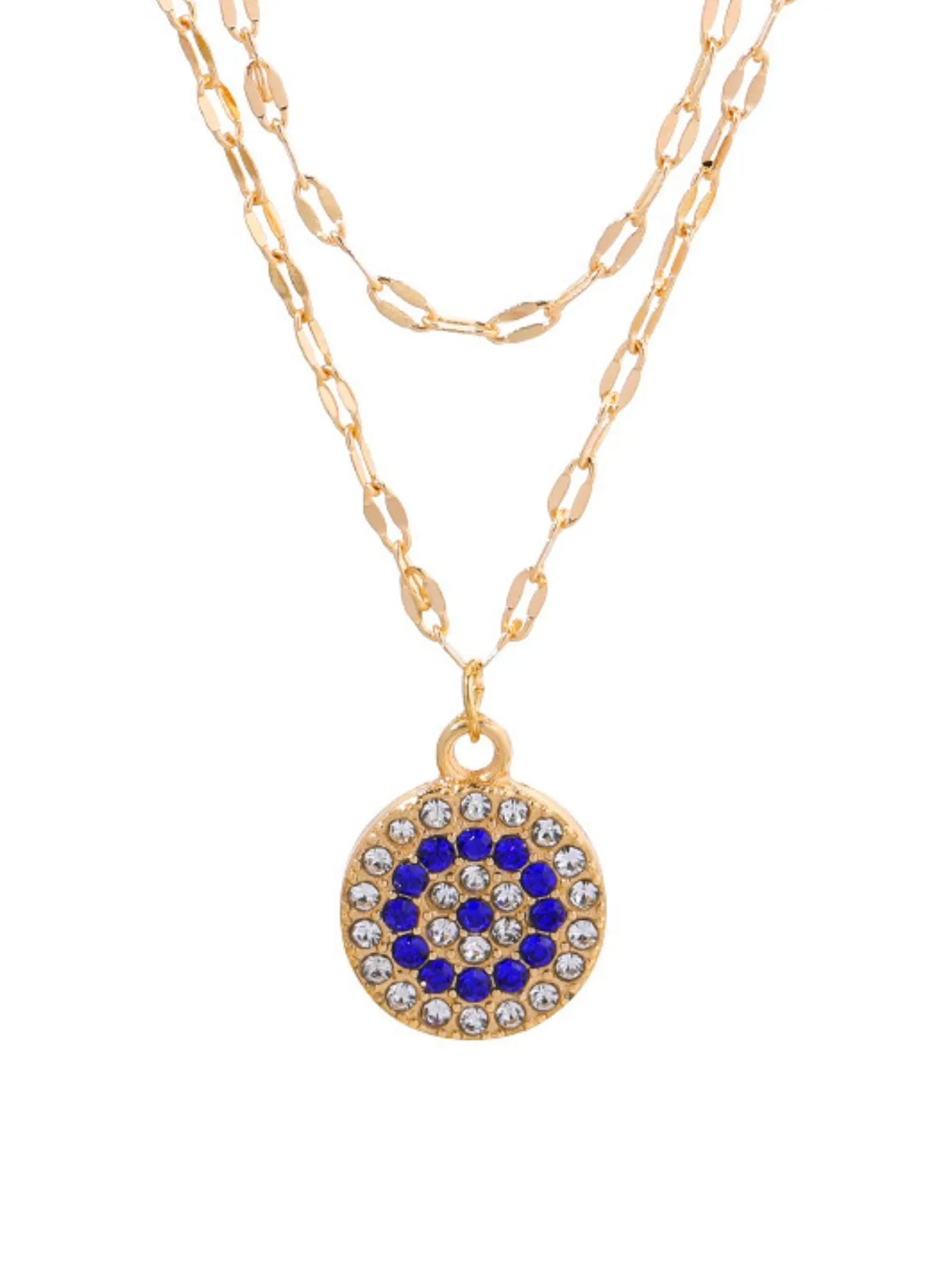 18K Gold-Plated Inlaid Zircon Layered Necklace - Fashorio