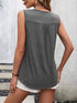 Lace Panel Scoop Neck Tank - Fashorio
