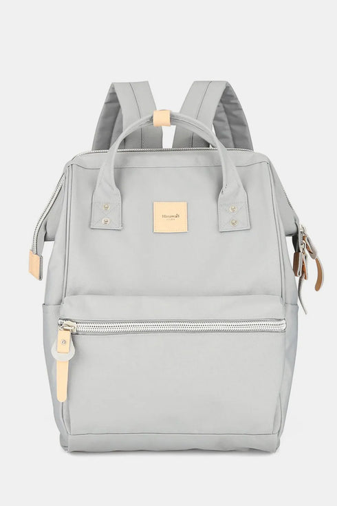 Himawari Water Resistant Canvas Backpack Bag with Side Pockets Light Gray One Size - Fashorio