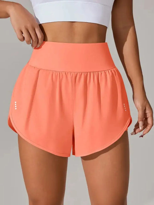 Pocketed High Waist Active Shorts - Fashorio