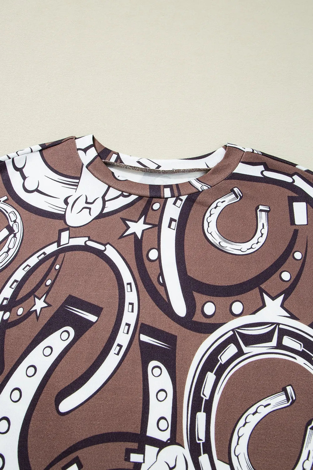 Printed Round Neck Short Sleeve T-Shirt - Fashorio