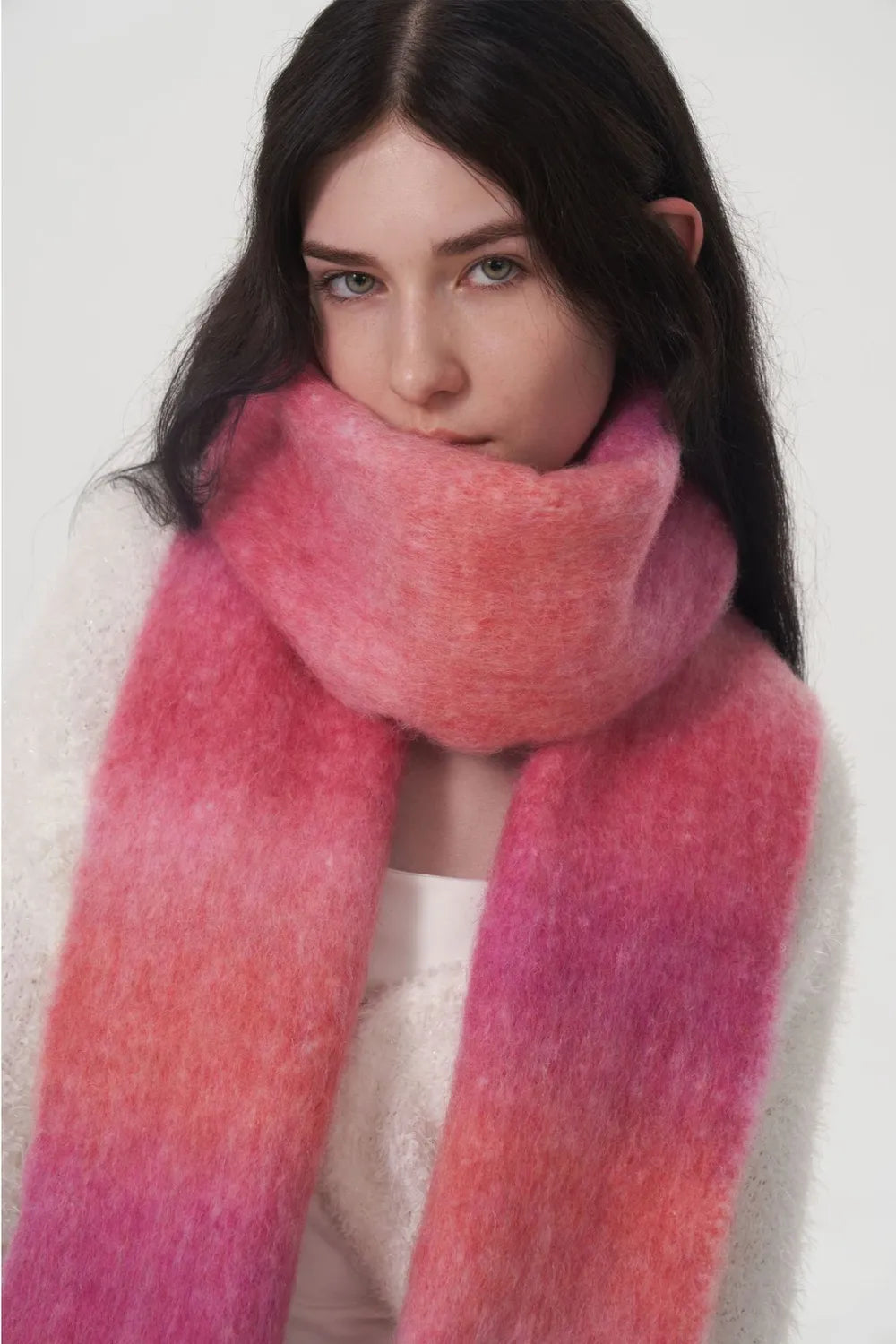 Fringe Gradient Thermal Scarf - Fashorio